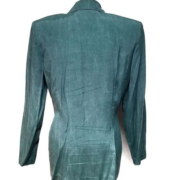 𝅺VINTAGE All That Jazz Green Power Suit Blazer - Picture 12 of 13